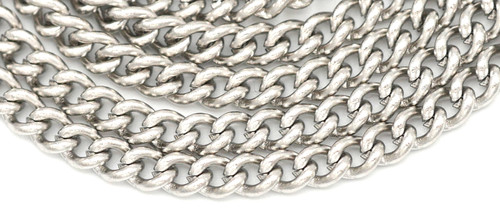 1 Meter 5x3.5mm Stainless Steel Curb Jewelry Chain