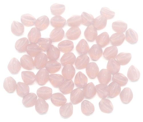 Approx. 10-Gram Bag of 7x7mm Czech Pressed Glass Pinch Beads, Light Lilac Opal