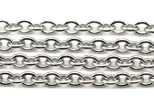 1 Meter 3x2.2mm Stainless Steel Jewelry Chain