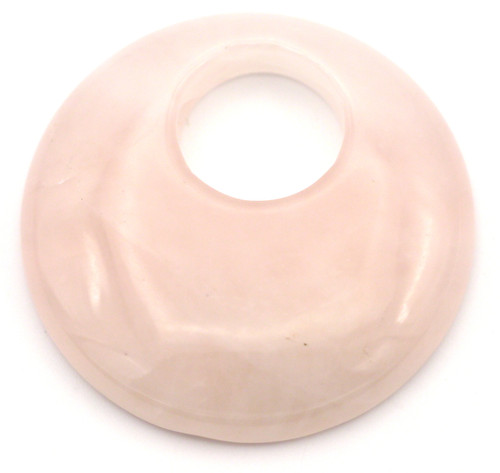 Approx. 40mm Rose Quartz Go-Go Donut Pendant