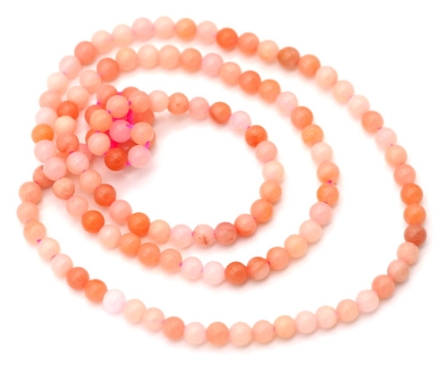 Approx. Approx. 15" Strand 3mm Pink Opal Round Beads