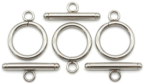 3 Sets 23x16mm Surgical Steel Toggle Clasp