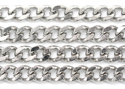 1 Meter 4x3mm Stainless Steel Diamond-Cut Curb Jewelry Chain