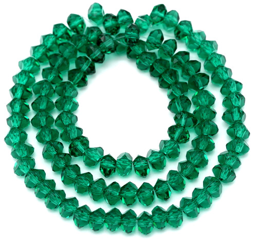 Approx. 16" Strand 7.5mm Crystal Faceted Triangle Beads, Teal