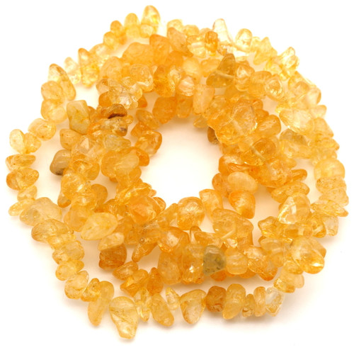 30" Strand Approx. 4-10mm Citrine Chip Beads