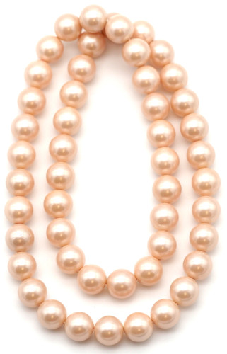 Approx. 15.5" Strand 8mm Shell Pearl (Man-Made) Beads, Pale Pink