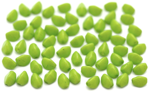 Approx. 5-Gram Bag of 5mm Czech Pressed Glass Pinch Beads, Vivid Lime