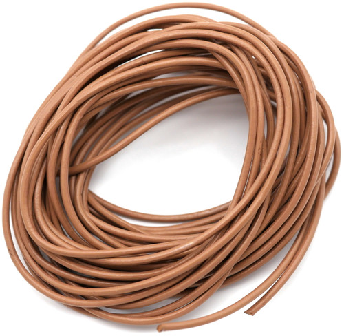 5 Meters of 2mm Leather Cord, Tan