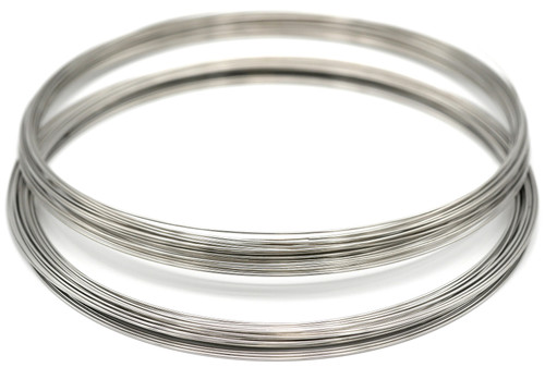 Approx. 1-Ounce Package of 4.5" Diameter Memory Wire, 1mm Thick, Silver