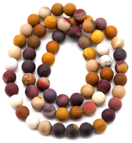 Approx. 15" 6mm Mookaite Matte Round Beads