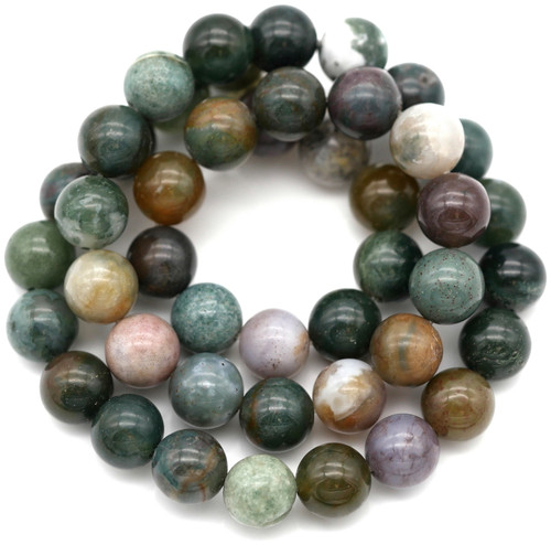 Approx. 15" Strand 8mm Fancy Jasper Round Beads