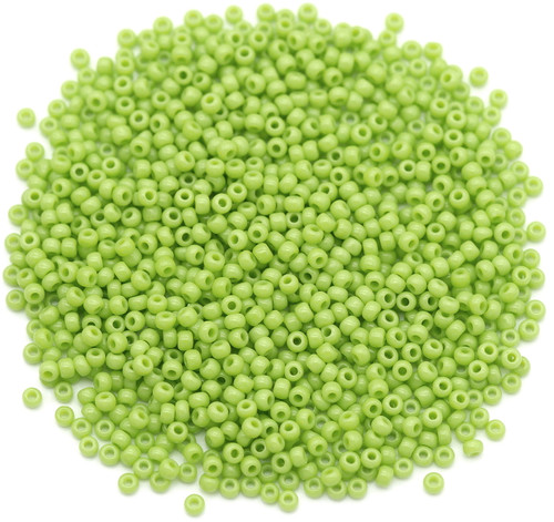 10-Gram Bag of TOHO Round 11/0 Glass Seed Beads, Opaque Sour Apple