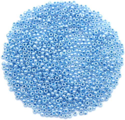 10-Gram Bag of TOHO Round 11/0 Glass Seed Beads, Ceylon English Bluebell
