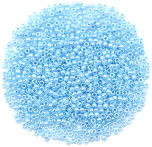 10-Gram Bag of TOHO Round 11/0 Glass Seed Beads, Ceylon Forget-Me-Not