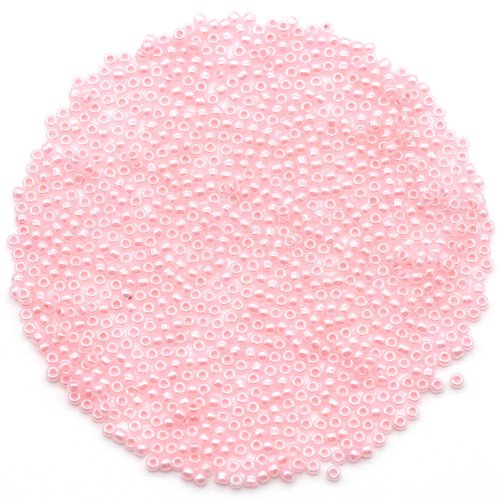 10-Gram Bag of TOHO Round 11/0 Glass Seed Beads, Ceylon Innocent Pink 