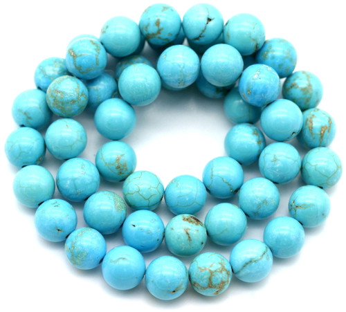 Approx. 15" Strand 8mm Turquoise Howlite Round Beads (Dyed)