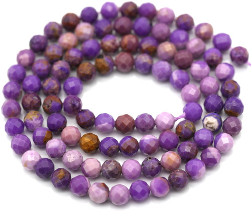 Approx. 15" Strand 4mm Phosphosiderite Faceted Round Beads