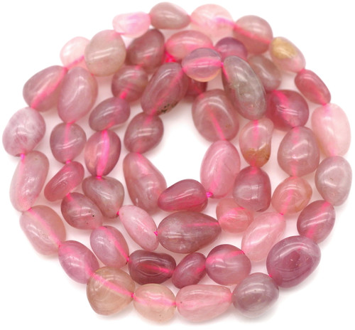 Approx. 16” Strand 6-12mm Rose Quartz Tumbled Nugget Beads