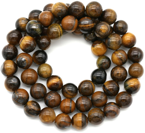 Approx. 14.5" Strand 6mm Tigereye Round Beads