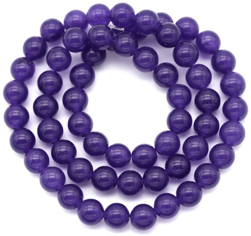 Approx. 14.5" Strand 6mm Malaysia "Jade" Quartz Beads, Violet
