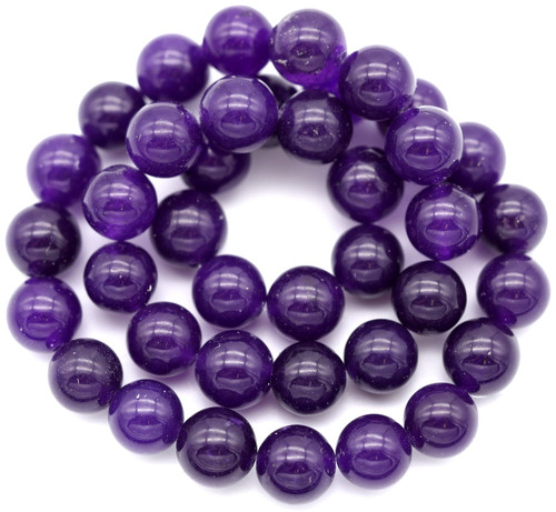 Approx. 14.5" Strand 10mm Malaysia "Jade" Quartz Beads, Violet