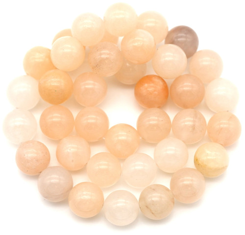 Approx. 15" Strand 10mm Pink Aventurine Round Gemstone Beads