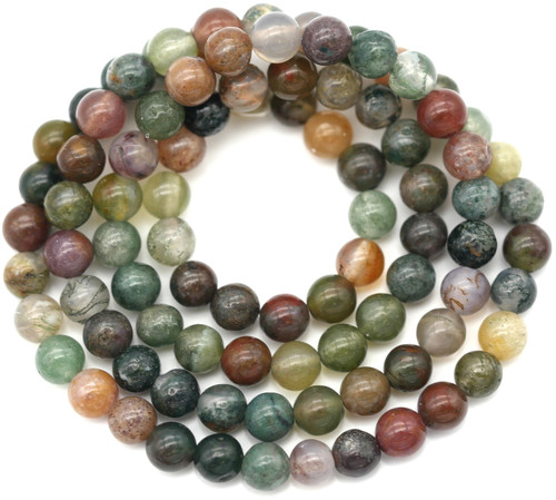 Approx. 15” Strand 4mm Fancy Jasper Round Gemstone Beads