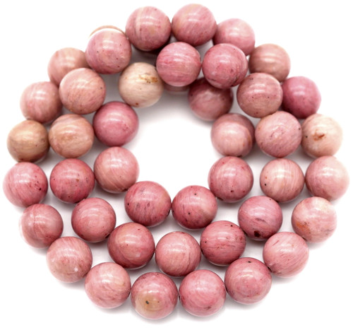 Approx. 15" Strand 8mm Pink Rhodonite Round Beads