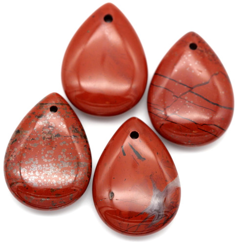 Approx. 25x18mm Red Jasper Teardrop Pendant