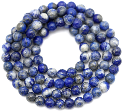 Approx. 14.5" Strand 4mm Lapis Lazuli Round Beads