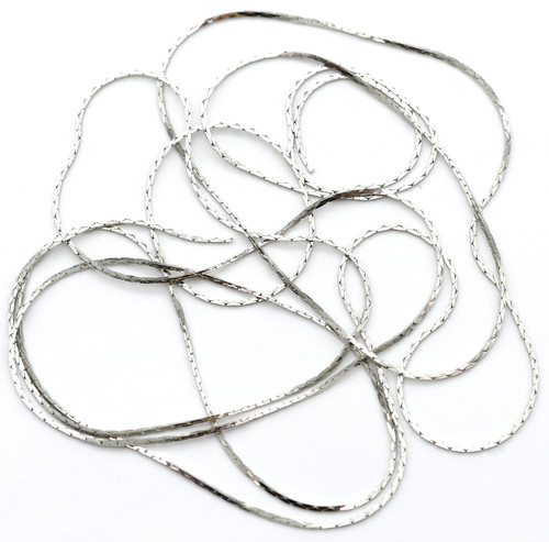 Approx. 1 Meter 0.6x0.9mm Brass Coreana Beading Chain, Silver