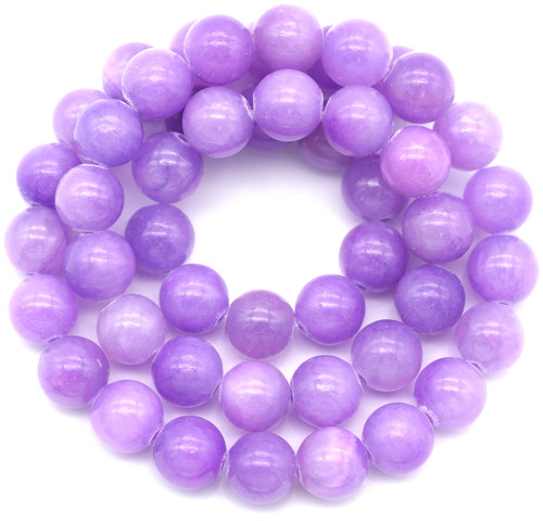 15” Strand 8mm Mountain Jade (Dyed Dolomite) in Violet