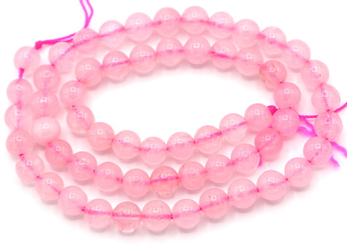 15" Strand 6mm Rose Quartz Round Beads