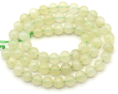 Approx. 15" Strand 6mm New "Jade" Serpentine Round Beads