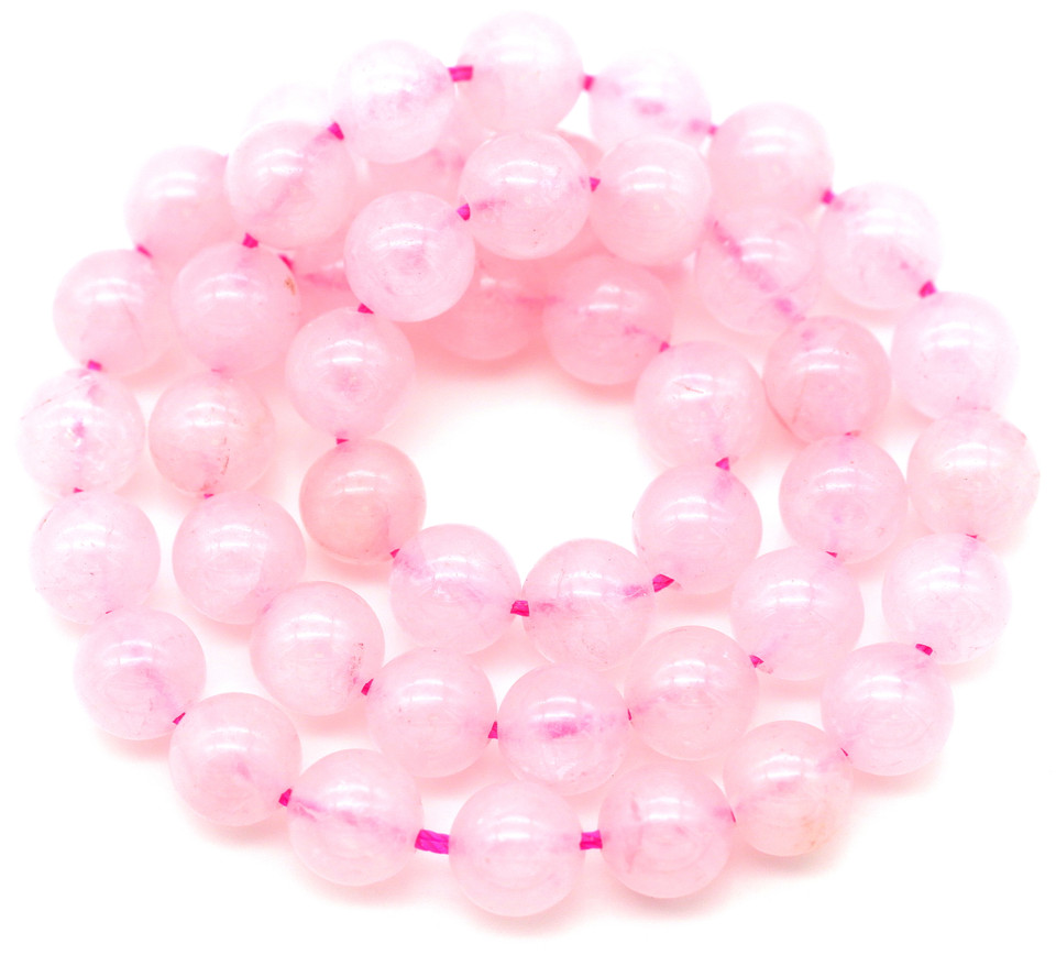 Approx. 15" Strand 8mm Rose Quartz Round Beads Bead Box Bargains