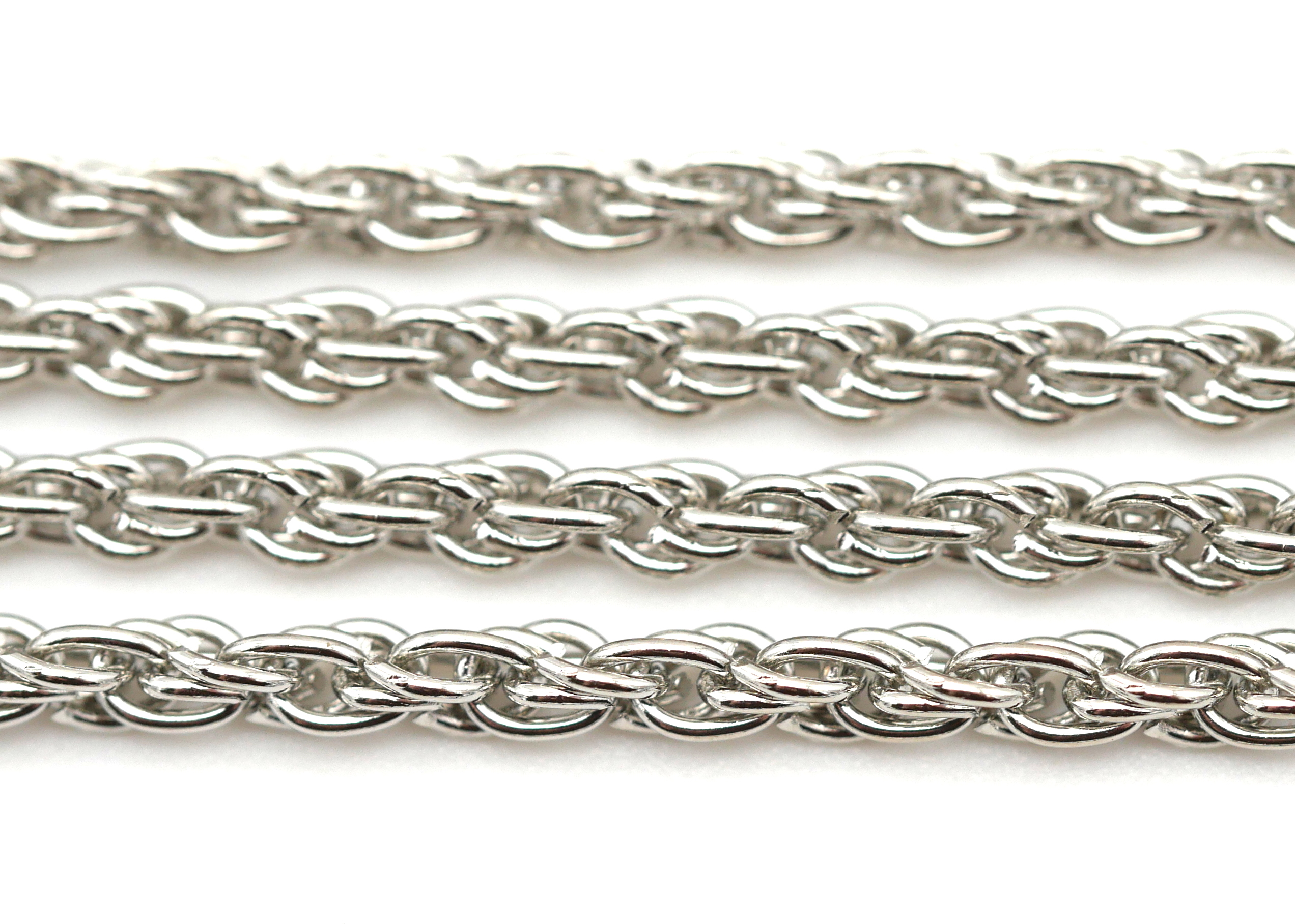 1 Meter 3x2mm Steel Rope Jewelry Chain, Antique Silver - Bead Box Bargains