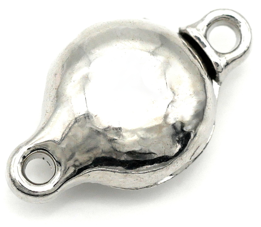 アクセサリー Kisaragi 17x10mm Brass Super-Hold Magnetic Clasp, Silver - Bead Box Bargains