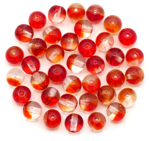 10-Grams (About 35pc) 6mm Czech Druk Round Beads, Crystal-Ruby Red ...