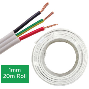 Electrical TPS Cable 1mm x 20M - White