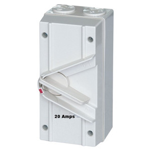 Outdoor Isolator Switch 1 Pole 20A - Weatherproof Outdoor Isolator Switch 1 Pole 20A - Weatherproof