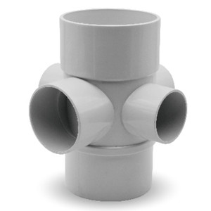 80mm x 88º DWV Four Way Boss Junction MxF