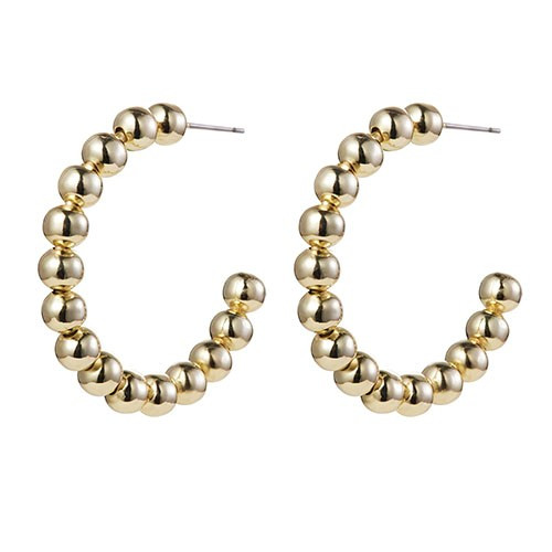 GOLD PLATED 5mm ball hoop earring