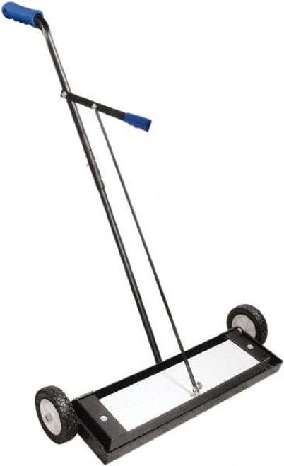 24" Self-Cleaning Push Magnetic Sweeper with Wheels