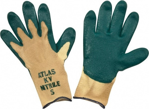 Cut-Resistant Gloves: Size S, ANSI Cut 3, Nitrile, Kevlar