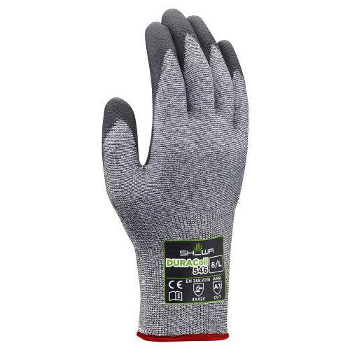 Cut, Puncture & Abrasive-Resistant Gloves: Size M, ANSI Cut A3, ANSI Puncture 2, Polyurethane, Polyethylene