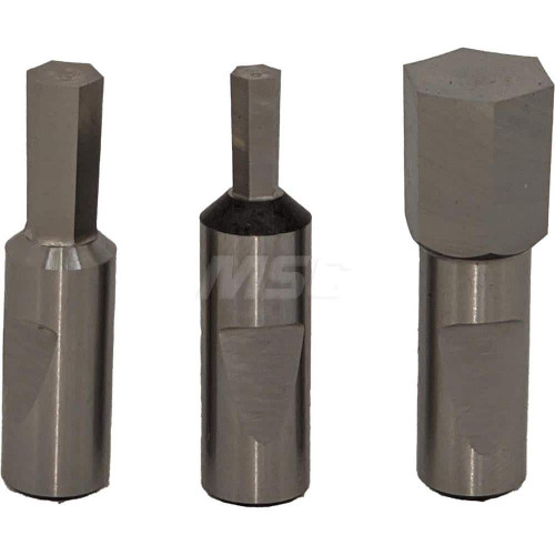 Hexagon Broaches; Hex Size: 0.5000 ; Tool Material: High-Speed Steel ; Coating: TiCN ; Coated: Coated ; Maximum Cutting Length: 0.906in ; Overall Length: 1.75