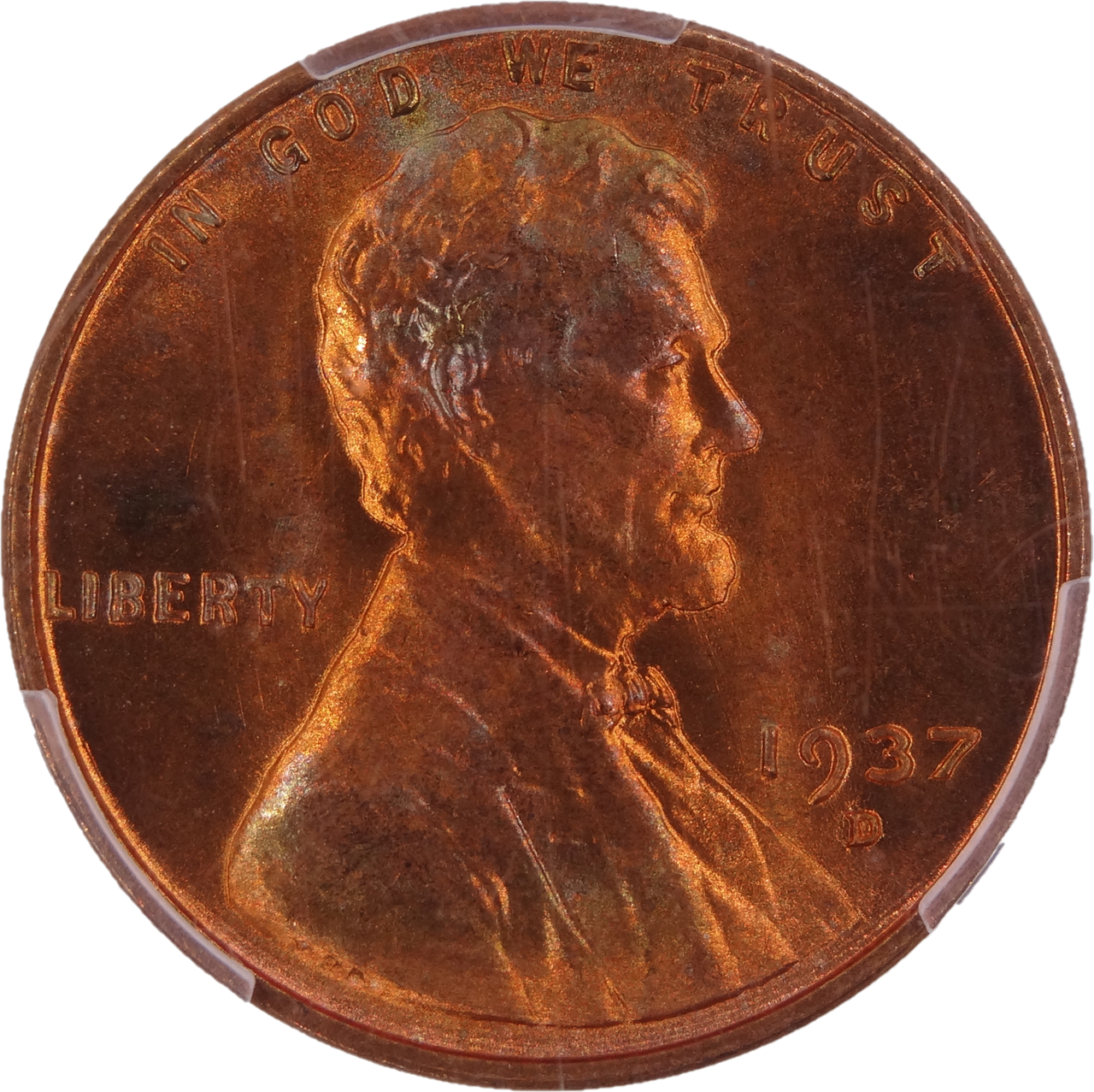 1937-D Lincoln Cent MS67+ Red PCGS