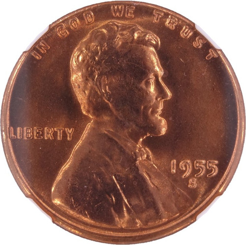 1955-S Lincoln Cent MS66 Red NGC - obverse