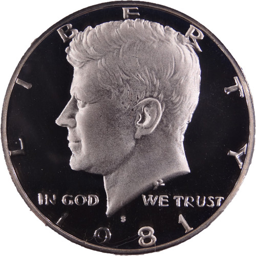 1981-S Type 1 Kennedy Half Dollar Proof PF70 Ultra Cameo NGC - Obverse