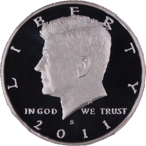 2011-S Kennedy Silver Half Dollar Proof PF70 Ultra Cameo NGC - Obverse